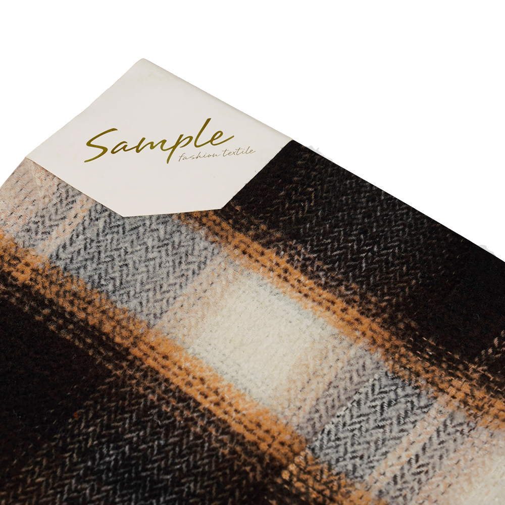 울 40%, 폴리에스테르 60%, 540G/M, 블랙 앤 화이트, 서클 트위드 원단, ML-8021071