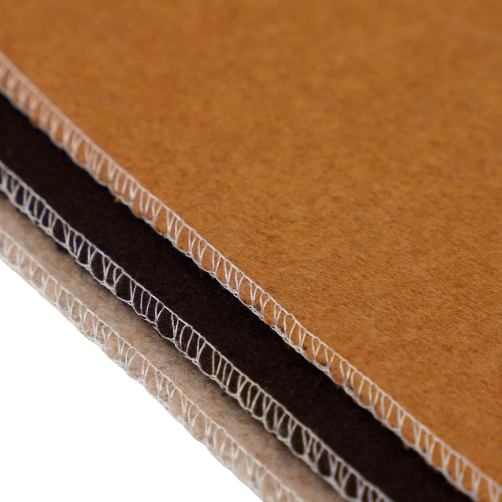 울 20%, 폴리에스터 70%, 기타섬유 10%, 870G/M, 카멜, 양면 울 원단, ML-110037-9