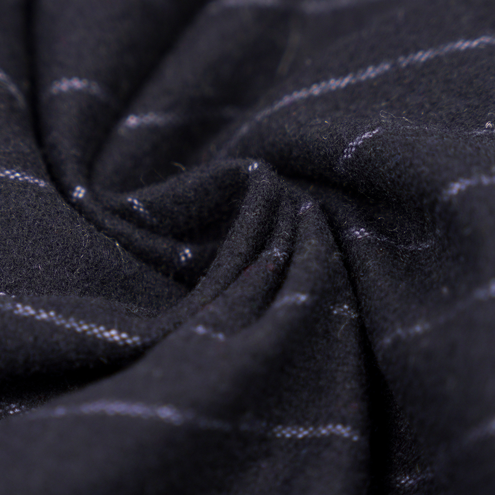 울 53%, 폴리에스테르 47%, 350G/M, Zhiqing + 흰색, 세로 줄무늬 플란넬 원단, ML-317245X-2