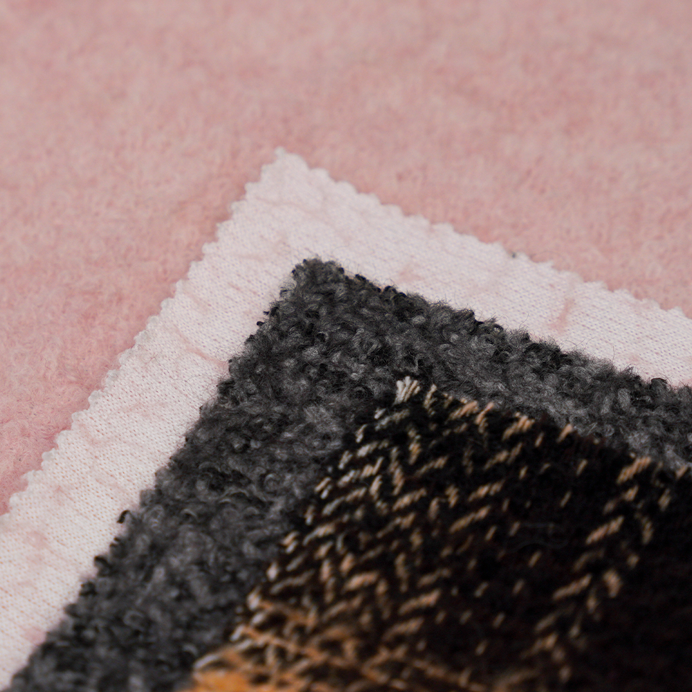 울 40%, 폴리에스테르 60%, 540G/M, 블랙 앤 화이트, 서클 트위드 원단, ML-8021071